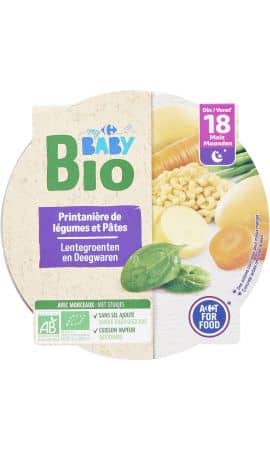 Plat bébé bio dès 18 mois légumes Carrefour Baby — photo du produit