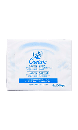 Savon 1/4 de crème hydratante extra doux Carrefour Soft — photo du produit