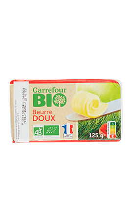 Beurre doux Carrefour Bio — photo du produit