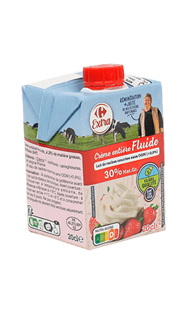 Crème entière fluide 30%MG Carrefour Extra — photo du produit