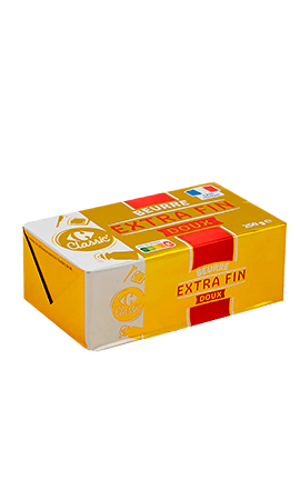 Beurre doux extra fin pasteurisé Carrefour Classic' — photo du produit