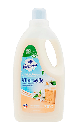Lessive au savon de Marseille & fleurs d'oranger Carrefour Essential — photo du produit
