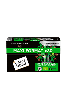 Café en capsules Espresso Bio 100% arabica Maxi format x30 Carte Noire — photo du produit