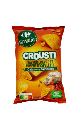 Chips chèvre et piment d'Espelette Carrefour Sensation — photo du produit