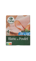 Blanc de poulet réduit en sel Carrefour Extra — photo du produit