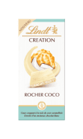 Tablette de chocolat blanc création rocher coco Lindt — photo du produit