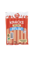 Knacks pur porc -25% de sel Carrefour Classic' — photo du produit