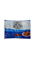 Pâtée pour chat D'intérieur en sauce au veau & thon Carrefour Companino — photo du produit