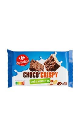 Chocolat Choco' Crispy goût noisette Carrefour Sensation — photo du produit