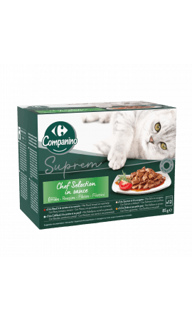 Pâtée pour chat viande/poisson/légume Carrefour Companino — photo du produit