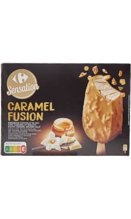 Glaces chocolat blanc caramel Carrefour Sensation — photo du produit