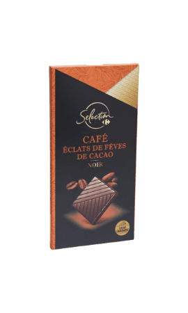 Chocolat noir café éclats fèves cacao Carrefour Selection — photo du produit