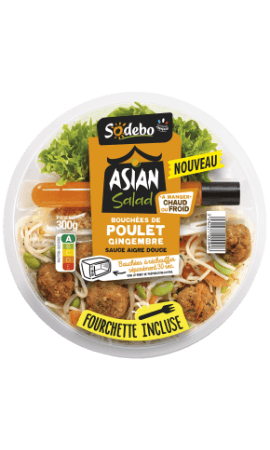 Asian salad bouchée de poulet gingembre Sodebo — photo du produit
