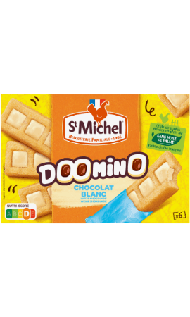 Barres Gâteaux Doomino Chocolat Blanc St Michel — photo du produit