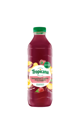 Boisson Sensation Fruitée Pêche Framboise Saveur Vanille Tropicana — photo du produit