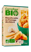 Biscuits salés au fromage de chèvre Carrefour Bio — photo du produit