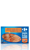 Crevettes sauvages entières crues Carrefour — photo du produit