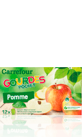 Compotes de pommes en gourdes Carrefour — photo du produit