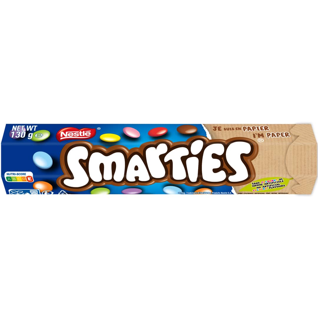 SMARTIES bonbons chocolatés Tube géant 130g — photo du produit