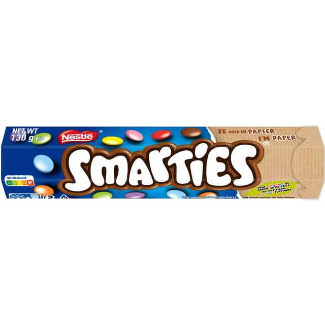 SMARTIES bonbons chocolatés Tube géant 130g — photo du produit