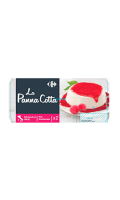 Desserts panna cotta framboise Carrefour — photo du produit