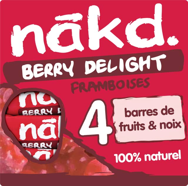 Barres fruits et noix à la framboise Nakd — photo du produit