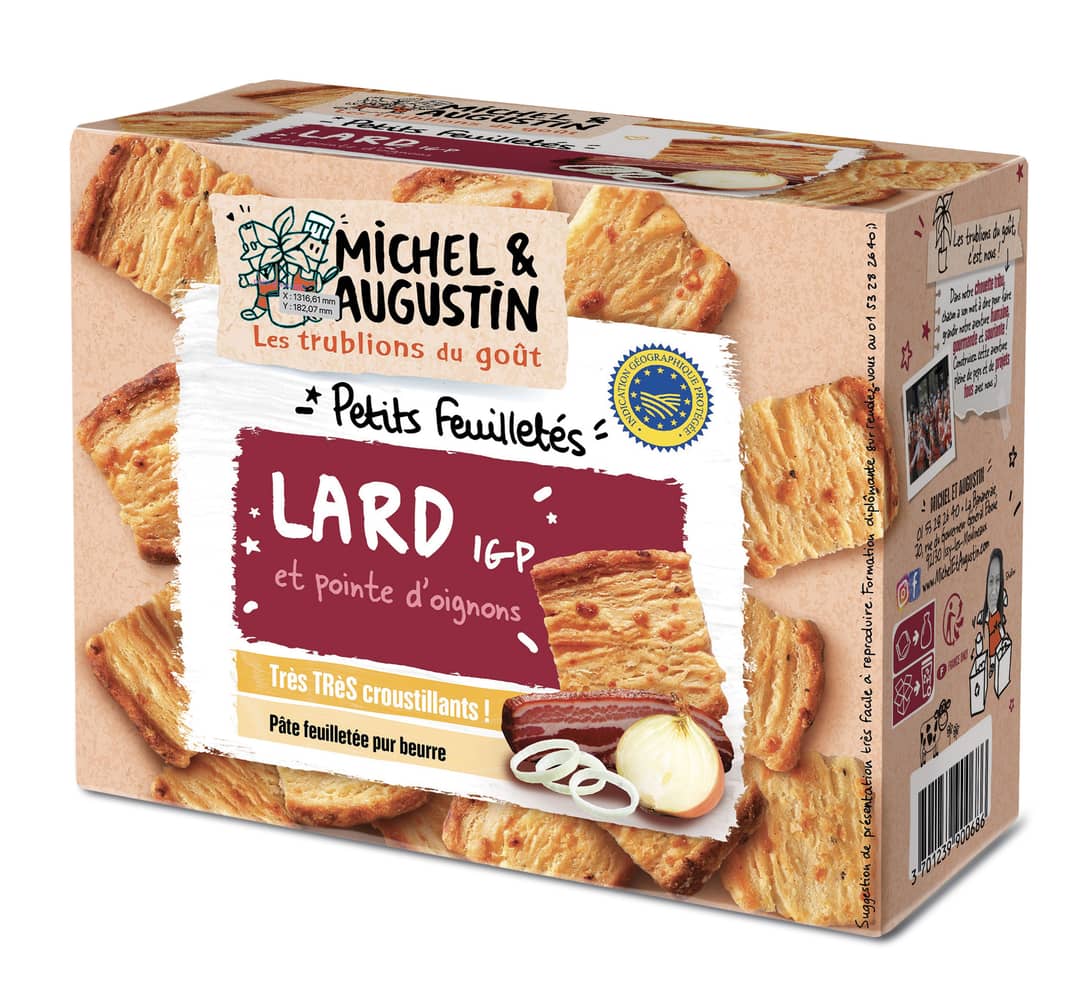 Petits feuilletés au lard du Sud-Ouest et pointe d’oignons 80g — photo du produit