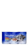 Pâtée pour chats bouchées en sauce 3 variétés Carrefour — photo du produit