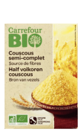 Couscous Bio Semi Complet, Grains Moyens Carrefour Bio — photo du produit