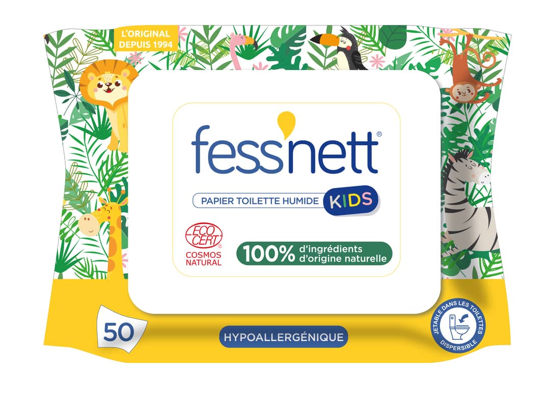 Papier Toilette Humide Kids x50 Fess'nett — photo du produit