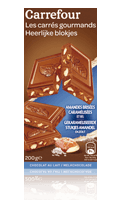 Tablette Chocolat au Lait Amandes Caramelisées et Sel Carrefour — photo du produit
