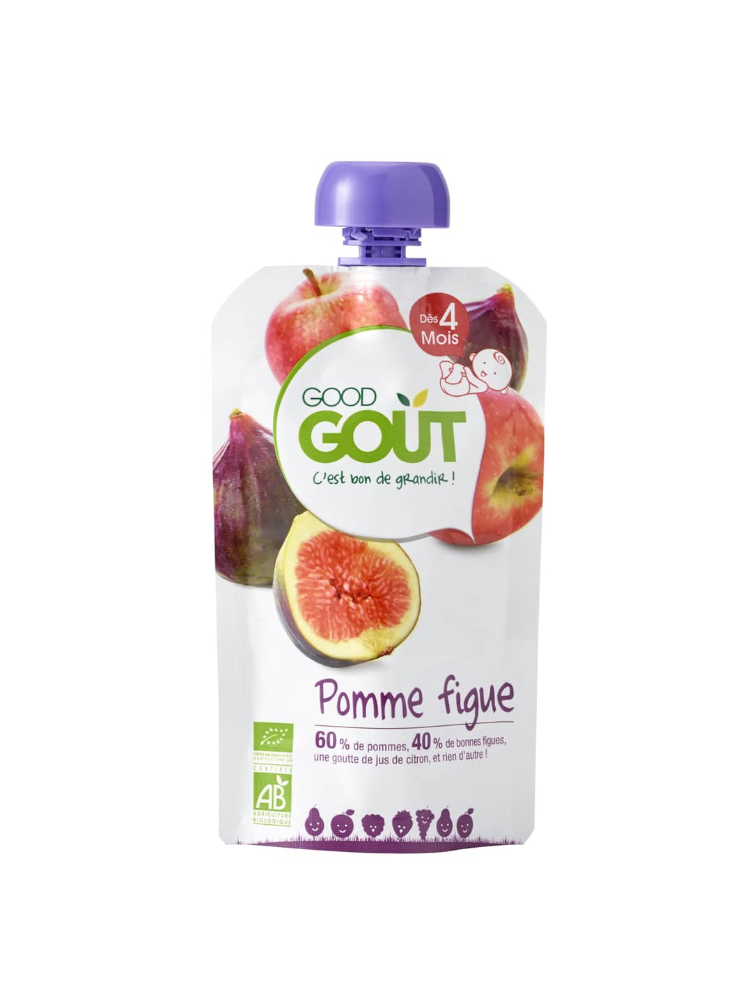 Gourde Pomme figue bio 120g - dès 4 mois — photo du produit