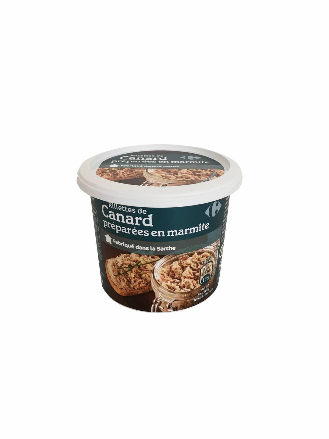 Rillettes de canard préparées en marmite Carrefour — photo du produit