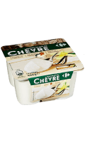 Yaourt au lait de chèvre arôme naturel de vanille Carrefour — photo du produit
