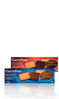 Biscuits Tablette Dégustation Chocolat au Lait ou Noir Carrefour — photo du produit