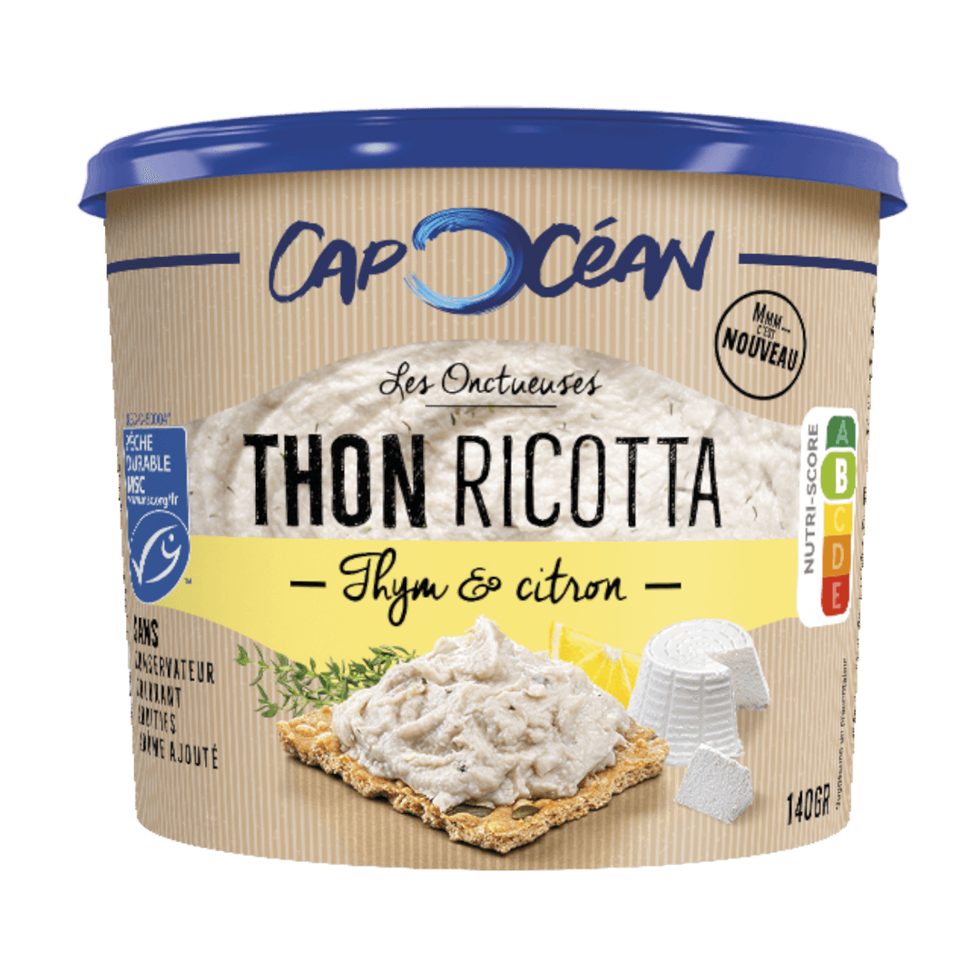 Tartinable thon MSC ricotta, citron et thym - 140g - Frais — photo du produit