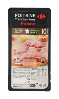 Poitrine fumée tranches fines Carrefour — photo du produit