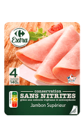 Jambon supérieur sans nitrite Carrefour Extra — photo du produit
