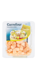Crevettes décortiquées cuites Jumbo Carrefour — photo du produit