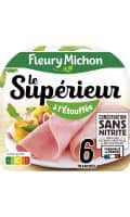 Jambon Le Supérieur à l'étouffée Conservation Sans Nitrite Fleury Michon — photo du produit