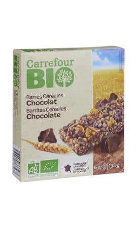 Barres céréales chocolat Carrefour Bio — photo du produit