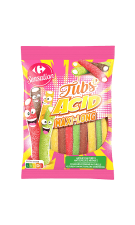 Bonbons Tub's Acid Carrefour Sensation — photo du produit