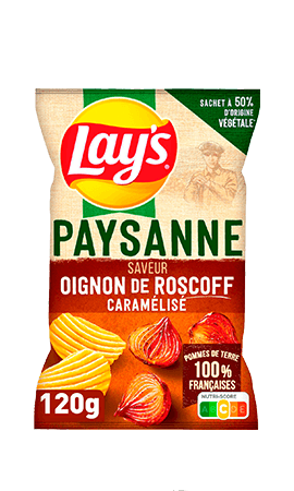 Chips recette paysanne saveur oignons de Roscoff caramélisés Lay's — photo du produit