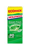 Chewing-gum parfum menthe verte sans sucres Green Fresh Hollywood — photo du produit