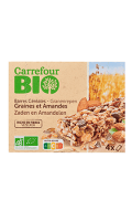 Barres céréales graines et amandes Carrefour Bio — photo du produit