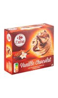 Glaces Vanille Chocolat Carrefour Extra — photo du produit