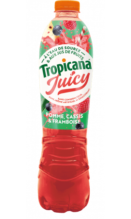 Boisson aux jus de fruits saveur pomme, cassis et framboise Tropicana Juicy — photo du produit