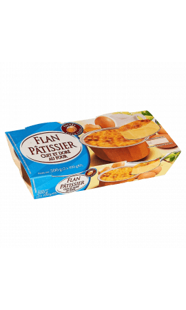 Dessert flan pâtissier cuit et doré au four Carrefour — photo du produit