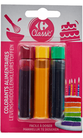 Colorants Alimentaires Carrefour Classic' — photo du produit