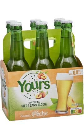 Bière sans alcool Saveur Pêche Yours — photo du produit